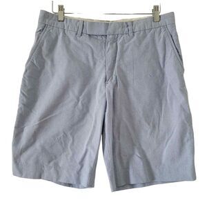 Polo Ralph Lauren Short 33 Blue Cotton Chino Flat‎ Front Pockets Summer 10 inch